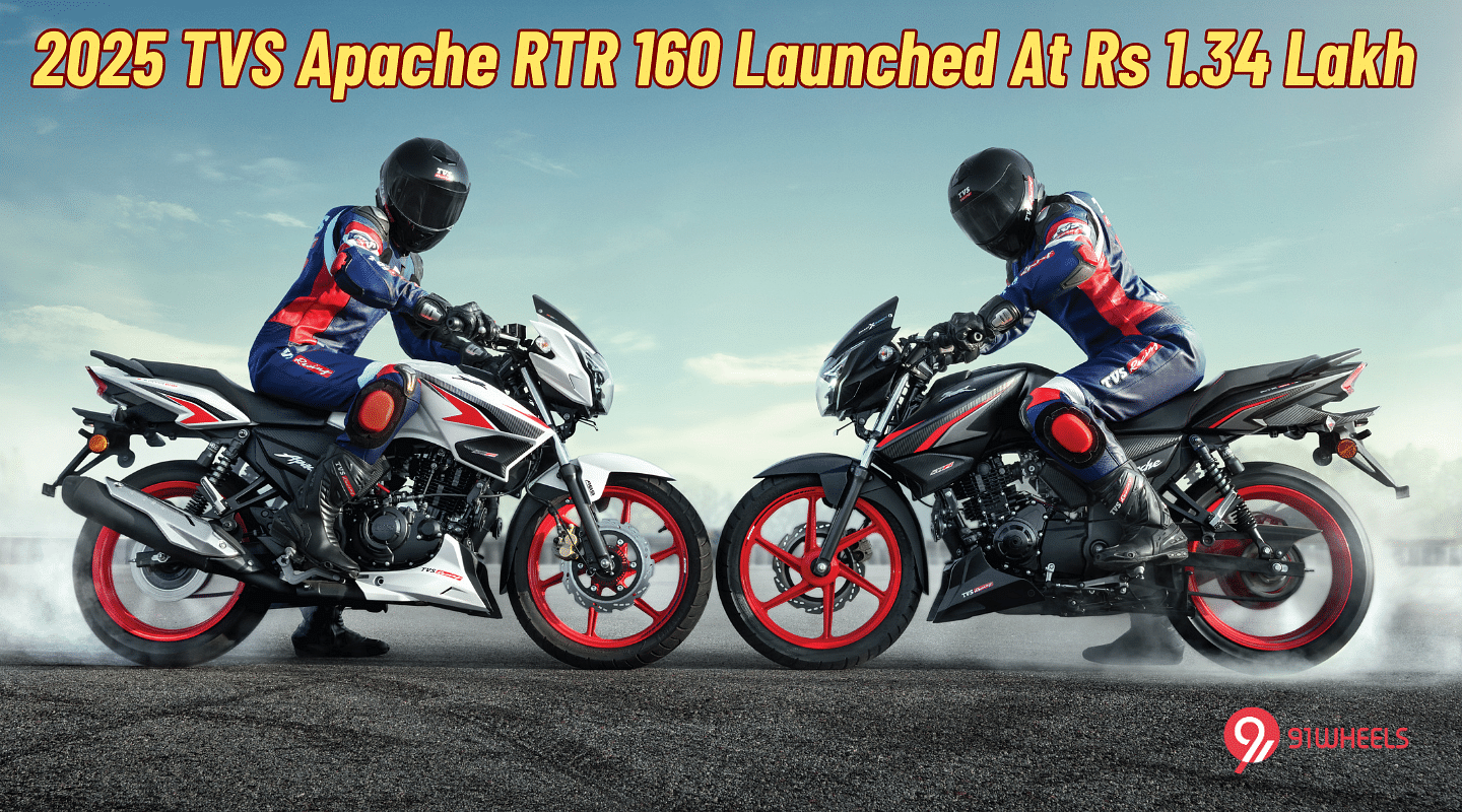 2025 TVS Apache RTR 160 Now Available With Dual-Channel ABS - Priced At Rs 1.34 Lakh