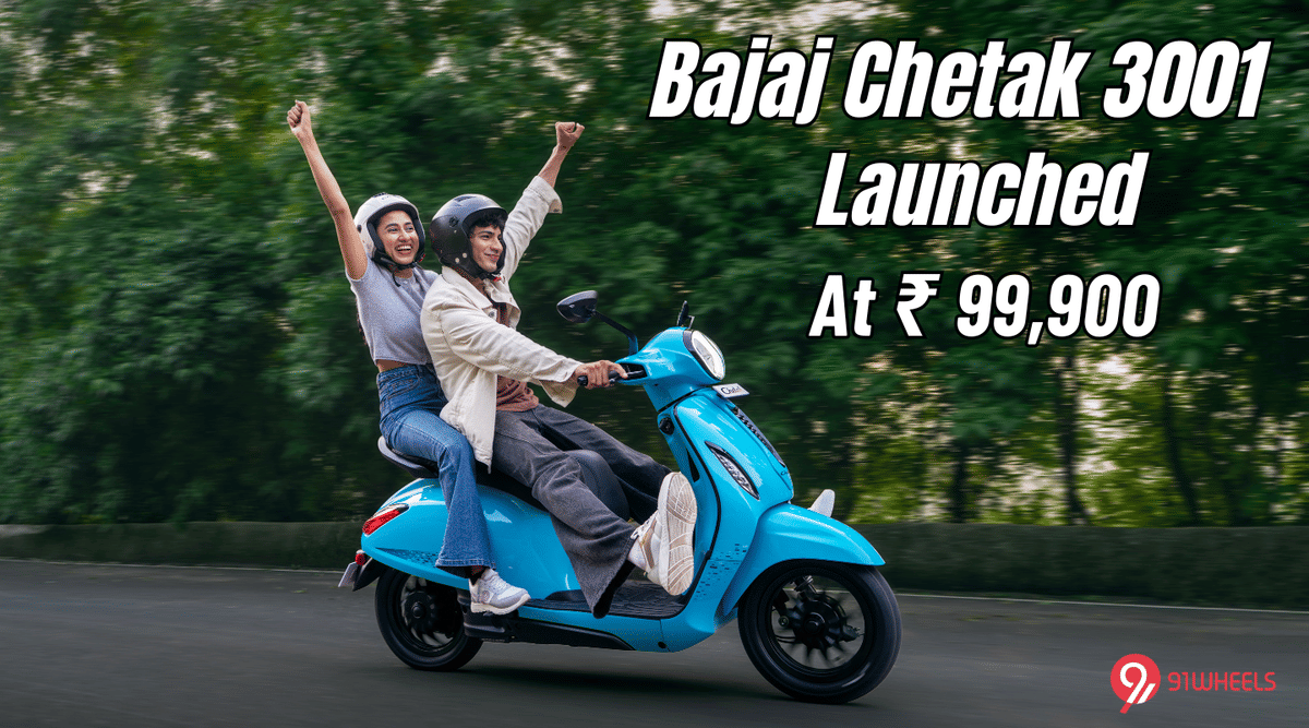 Bajaj Chetak 3001 Launched At Rs 99,900 - Replaces 2903 Bajaj Chetak 3001 Launched At Rs 99,900 - Replaces 2903