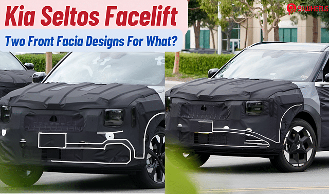 2026 Kia Seltos Facelift: Two Front Designs Hint at Petrol and EV Variants