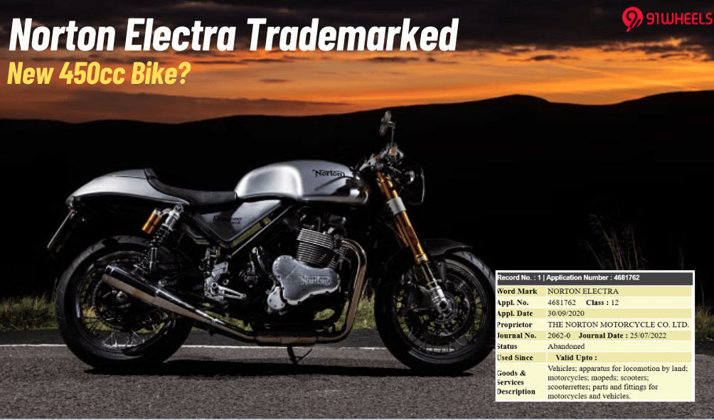 Norton Electra Trademarked In India; Likely For The 450cc Bike!