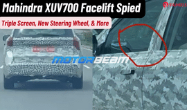 Mahindra XUV700 Facelift Spied With Triple Screen Layout & More