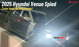 Hyundai Venue Facelift Spied Testing At Night- Creta-Inspired Headlamps!