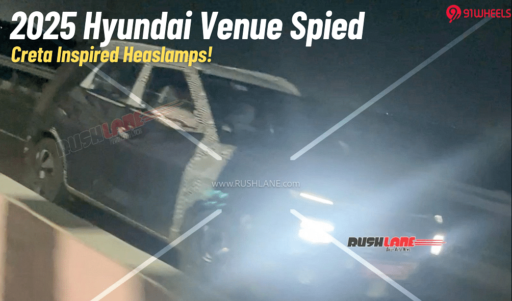 Hyundai Venue Facelift Spied Testing At Night- Creta-Inspired Headlamps! Hyundai Venue Facelift Spied Testing At Night- Creta-Inspired Headlamps!