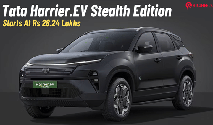Tata Harrier EV Stealth Edition Launched- Starts At Rs. 28.24 Lakhs Tata Harrier EV Stealth Edition Launched- Starts At Rs. 28.24 Lakhs