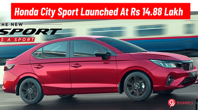 Honda City Sport Launched At Rs 14.88 Lakh - Based On The V Variant