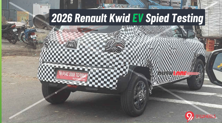 2026 Renault Kwid EV Spied Testing - Rear Right Profile
