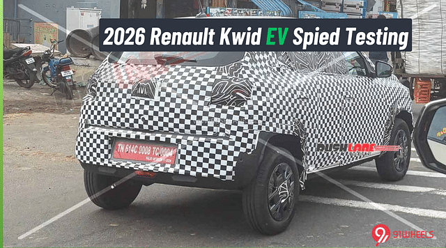 2026 Renault Kwid EV Spied Testing - Rear Right Profile