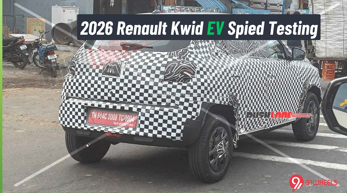 2026 Renault Kwid EV Spied Testing - Rear Right Profile