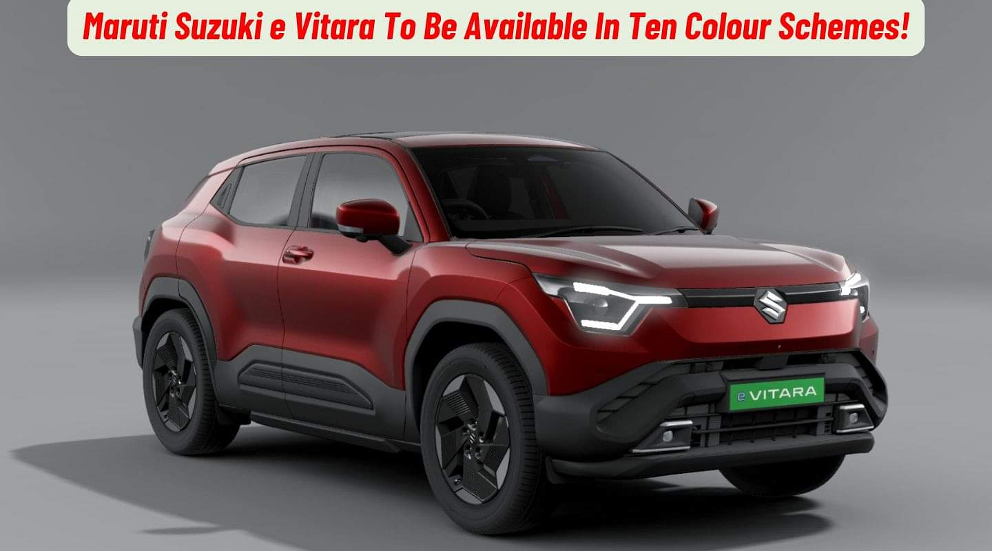 Maruti Suzuki e Vitara Colour Options Revealed