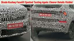 Skoda Kushaq Facelift Spotted Testing Again, Clearer Details Visible!