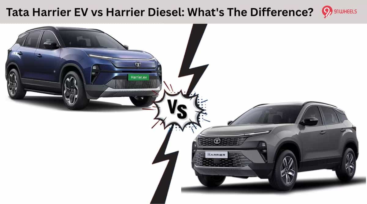 Tata Harrier EV vs Harrier Diesel: What's The Difference? Tata Harrier EV vs Harrier Diesel: What's The Difference?