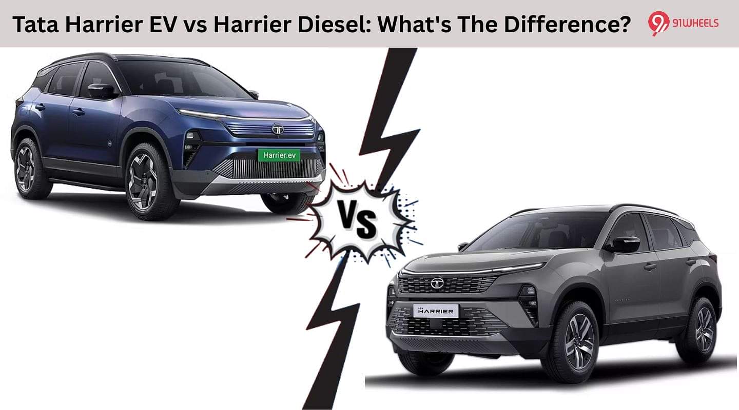 Tata Harrier EV vs Harrier Diesel: What's The Difference? Tata Harrier EV vs Harrier Diesel: What's The Difference?