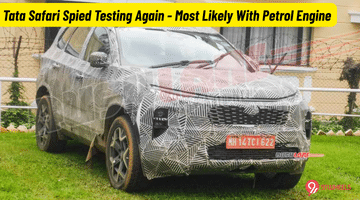 Tata Safari Spied Testing Again - Most Likely With Petrol Engine