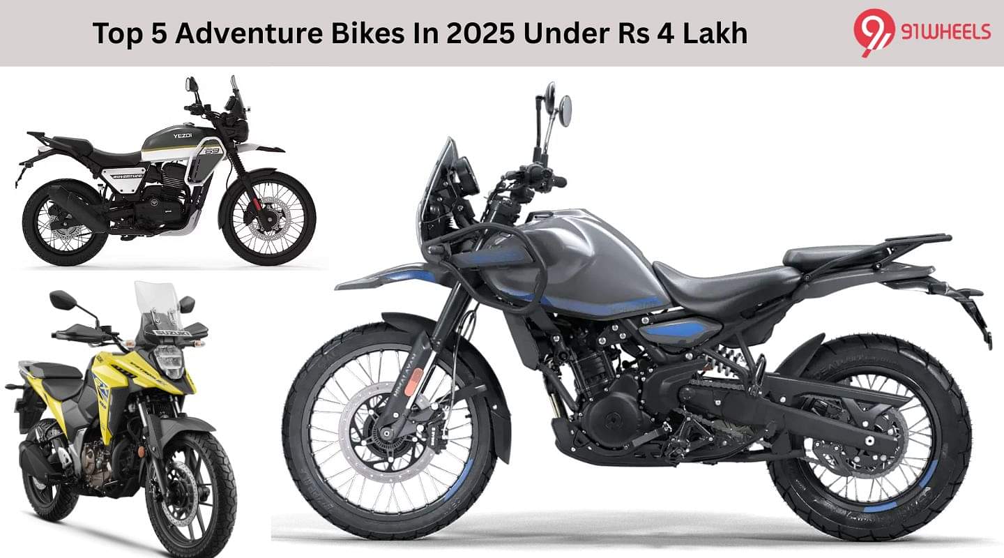 Top 5 Adventure Bikes In 2025 Under Rs 4 Lakh Top 5 Adventure Bikes In 2025 Under Rs 4 Lakh