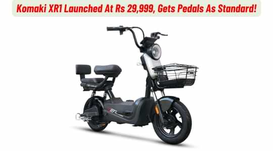 Komaki XR1 Electric Moped Launched At Rs 29,999!