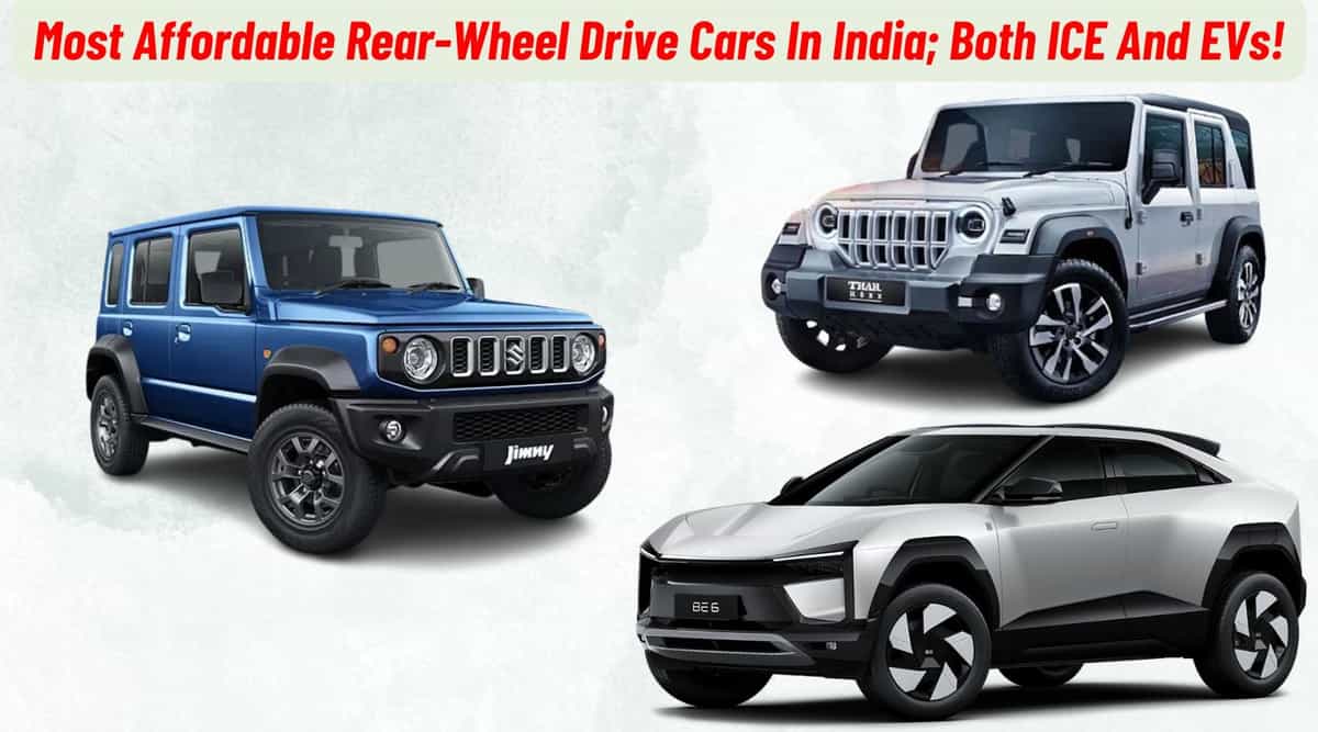 Most Affordable Rear-Wheel Drive Cars In India; Both ICE And EVs! Most Affordable Rear-Wheel Drive Cars In India; Both ICE And EVs!