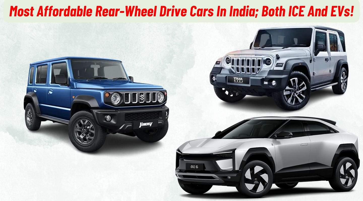 Most Affordable Rear-Wheel Drive Cars In India; Both ICE And EVs! Most Affordable Rear-Wheel Drive Cars In India; Both ICE And EVs!