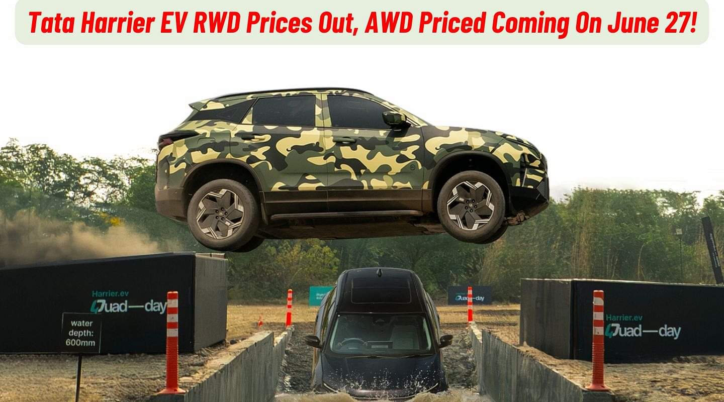 Tata Harrier EV RWD Variants Prices Out, AWD Prices To Come On June 27!