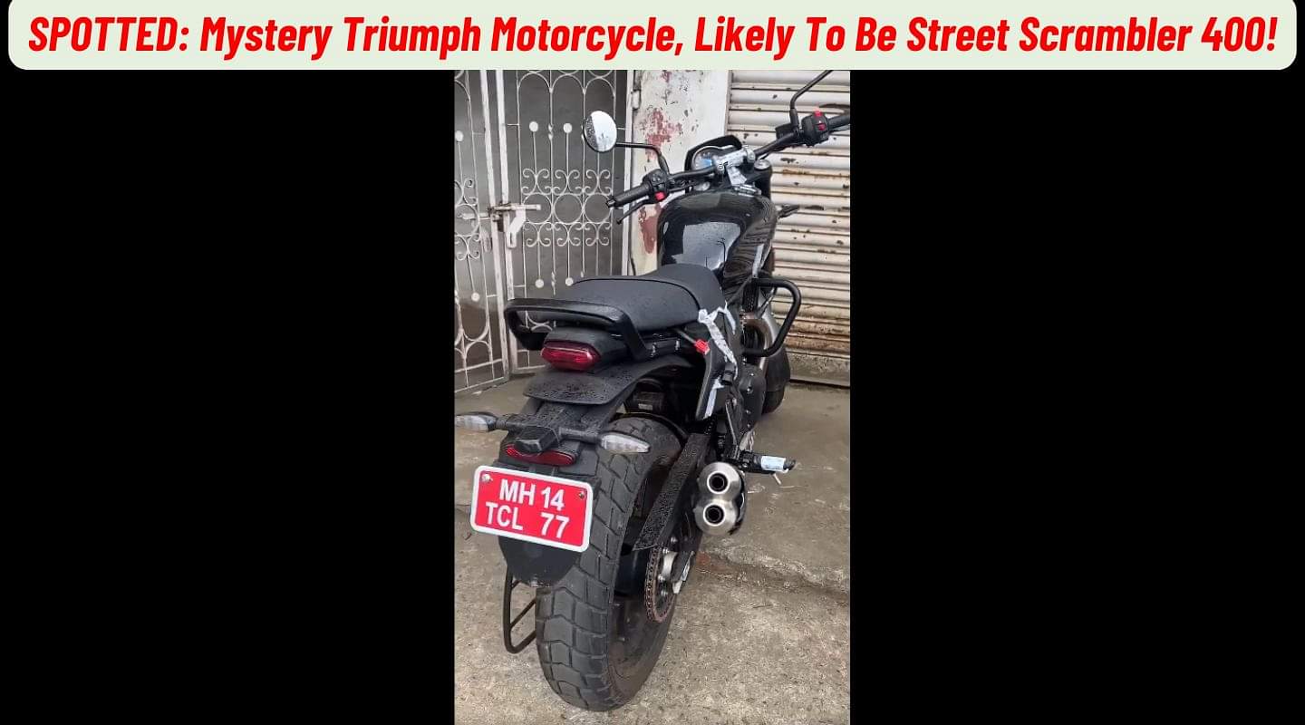 Triumph Street Scrambler 400 Spotted Testing In India! Triumph Street Scrambler 400 Spotted Testing In India!