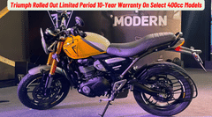 Triumph Rolled Out Limited Period 10-Year Warranty On Select 400cc Models Triumph Rolled Out Limited Period 10-Year Warranty On Select 400cc Models