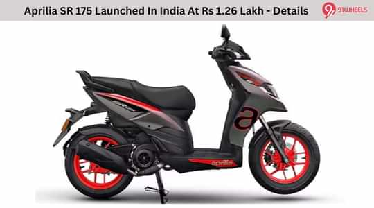 Aprilia SR 175 Launched In India At Rs 1.26 Lakh - Details