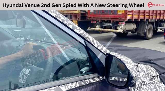 Hyundai Venue 2nd Gen Spied With A New Steering Wheel