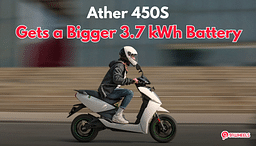 Ather 450S Now Gets a Bigger 3.7 kWh Battery: 161 Km/charge Range: Details Here