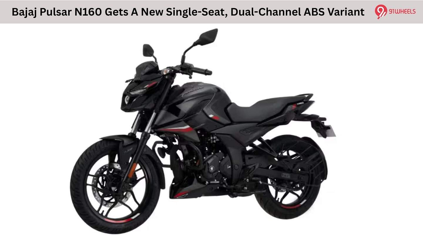 Bajaj Pulsar N160 Gets A New Single-Seat, Dual-Channel ABS Variant Bajaj Pulsar N160 Gets A New Single-Seat, Dual-Channel ABS Variant