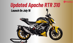 Updated TVS Apache RTR 310 Set For Launch On July 16