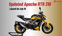 Updated TVS Apache RTR 310 Set For Launch On July 16