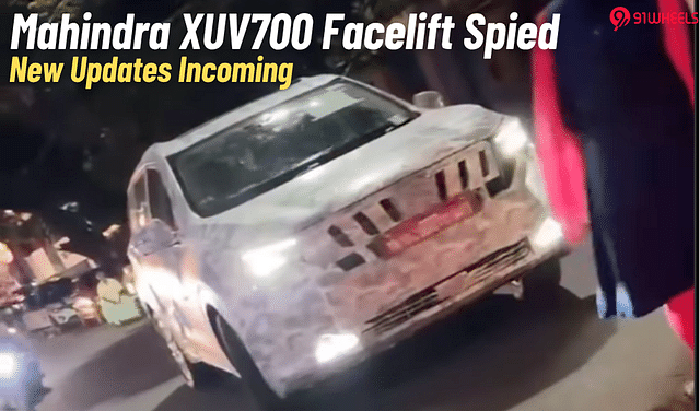 Mahindra XUV700 Facelift Spied Testing- Design Update & New Features