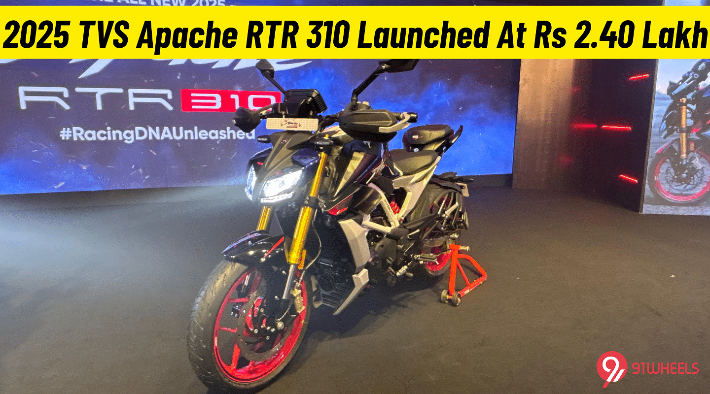 TVS Apache RTR 310 Updated New Tech - Launched At Rs 2.40 Lakh TVS Apache RTR 310 Updated New Tech - Launched At Rs 2.40 Lakh
