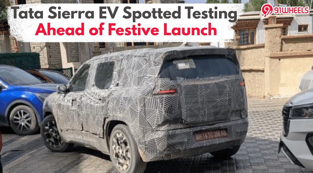 Production-Ready Tata Sierra EV Spotted During Cold-Weather Testing Ahead of Festive Launch