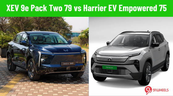 Mahindra XEV 9e Pack Two 79 vs Tata Harrier EV Empowered 75