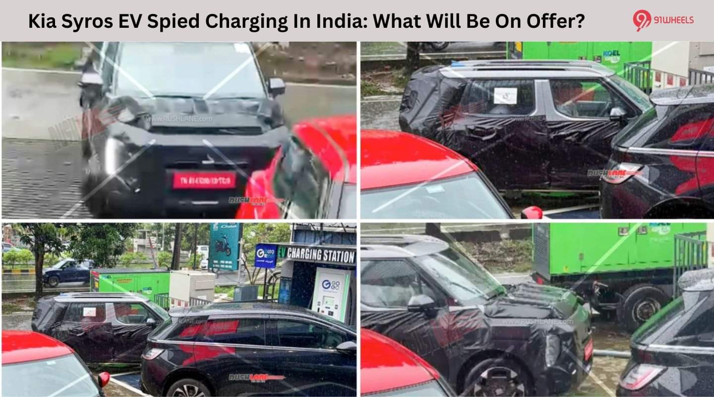 Kia Syros EV Spied Charging In India: What Will Be On Offer? Kia Syros EV Spied Charging In India: What Will Be On Offer?