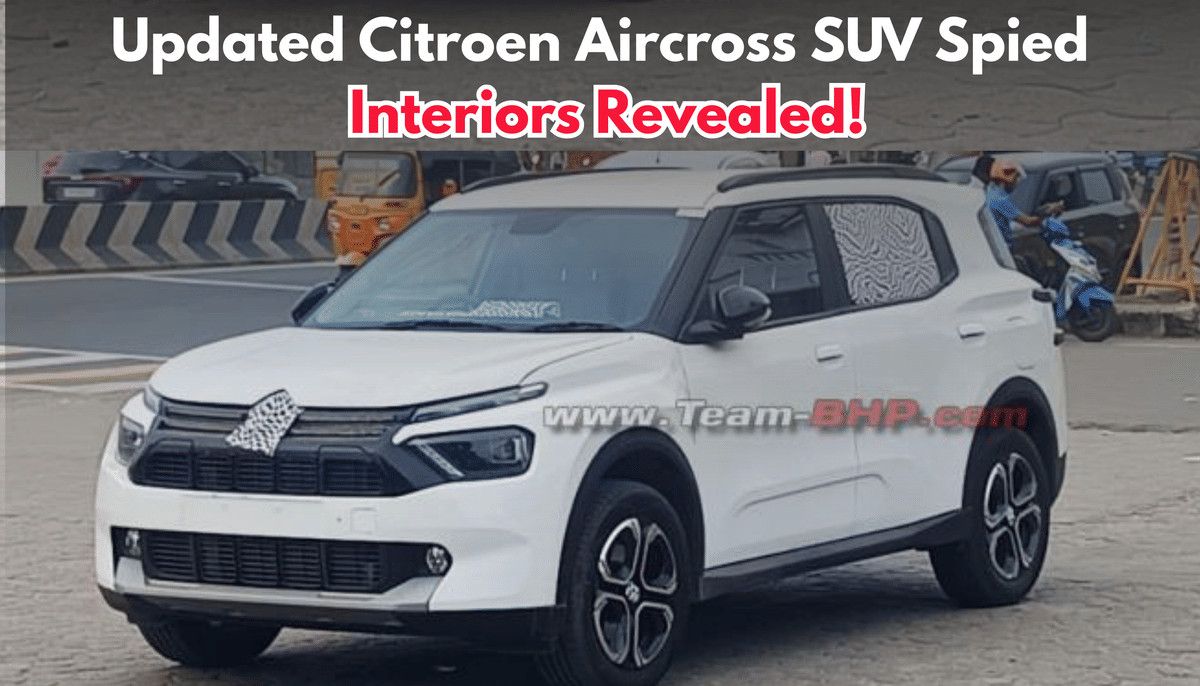 Updated Citroen Aircross SUV Spied; Interiors Revealed: Check Details Updated Citroen Aircross SUV Spied; Interiors Revealed: Check Details