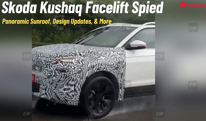 Skoda Kushaq Facelift Spied Testing: Panoramic Sunroof & More