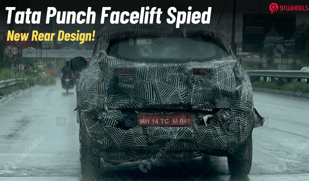 Tata Punch Facelift Spied On Test- New Tail Lamp Design & More! Tata Punch Facelift Spied On Test- New Tail Lamp Design & More!