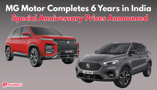 MG Motor Completes 6 Years in India; Special Anniversary Prices Announced
