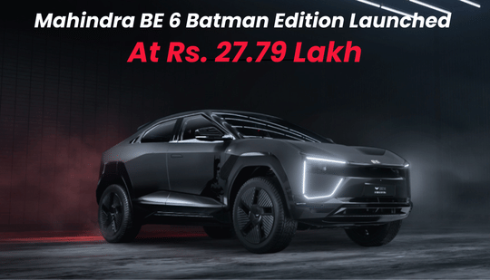Mahindra BE 6 Batman Edition Launched At Rs. 27.79 Lakh (Ex-sh)