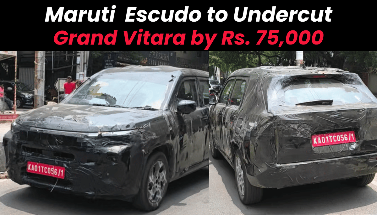 Upcoming Maruti Escudo to Undercut Grand Vitara by Rs. 75,000: Here's What We Think! Upcoming Maruti Escudo to Undercut Grand Vitara by Rs. 75,000: Here's What We Think!