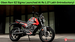 Oben Rorr EZ Sigma Launched At Rs 1.27 Lakh (Introductory)
