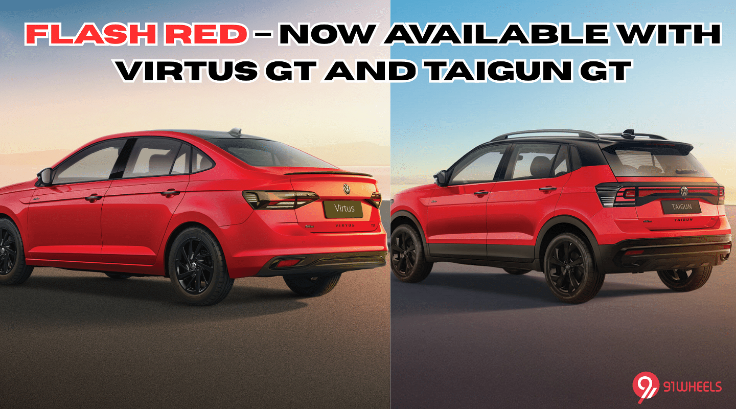 Volkswagen Virtus And Taigun GT Recieves A New Flash Red Colour Volkswagen Virtus And Taigun GT Recieves A New Flash Red Colour