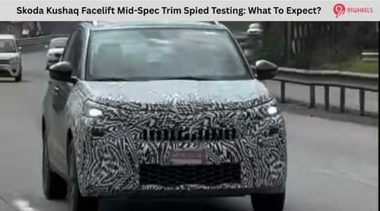 Skoda Kushaq Facelift Mid-Spec Trim Spied Testing: What To Expect?
