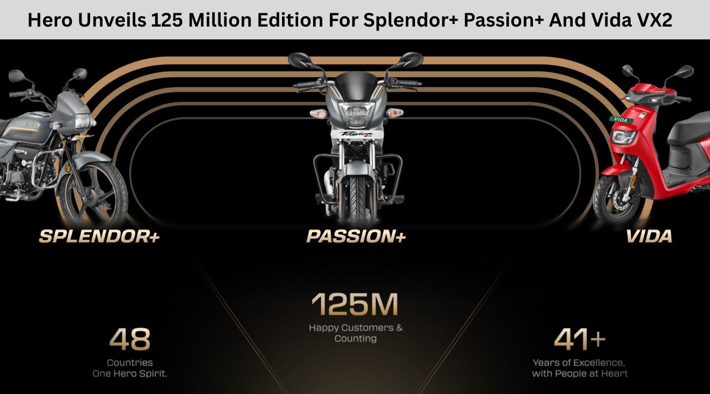 Hero Unveils 125 Million Edition For Splendor+ Passion+ And Vida VX2 Hero Unveils 125 Million Edition For Splendor+ Passion+ And Vida VX2