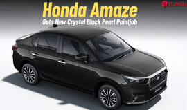 Honda Amaze Gets New Crystal Black Pearl Colour Option
