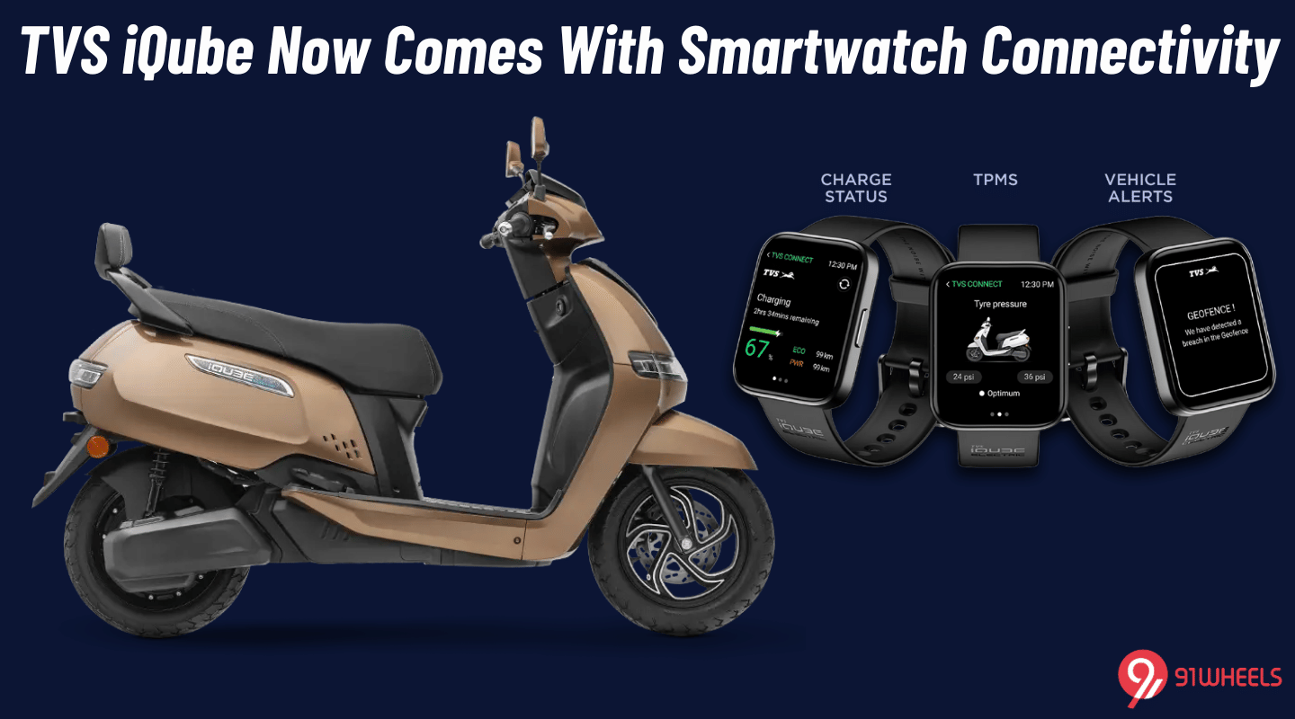 This TVS E-Scooter Becomes First EV To Feature Smartwatch Connectivity - Check Details!