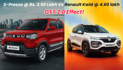 GST 2.0 Effect: Maruti Suzuki S-Presso at Rs. 3.50 Lakh Vs Renault Kwid: Better Buy?