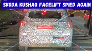 Skoda Kushaq Facelift Spied Again - New Exterior Elements Visible