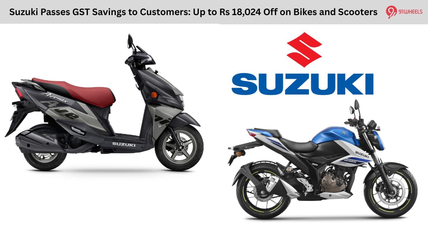 Suzuki Passes GST Savings to Customers: Up to Rs 18,024 Off on Bikes and Scooters